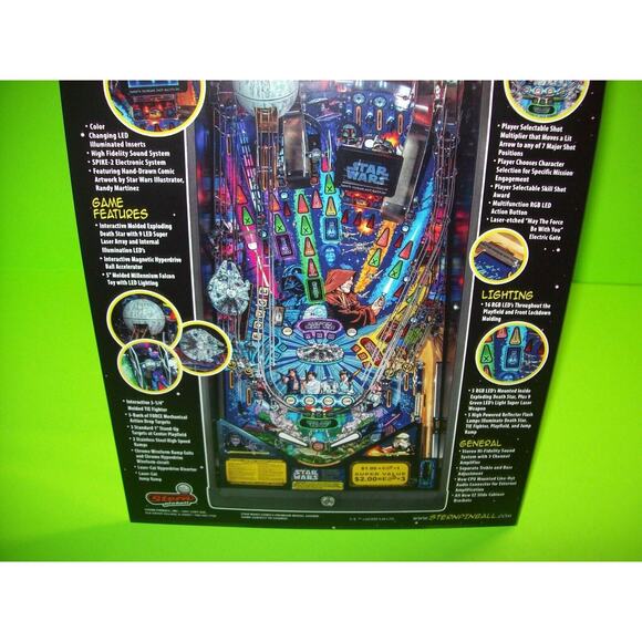 Star Wars Premium Pinball FLYER Comic Book Art Model Original Space Age Sci-Fi - Picture 6 of 7